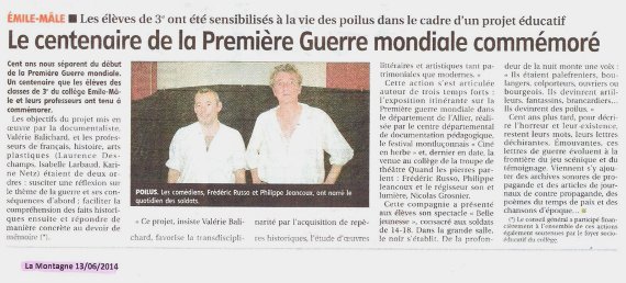 theatre les poilus auvergne